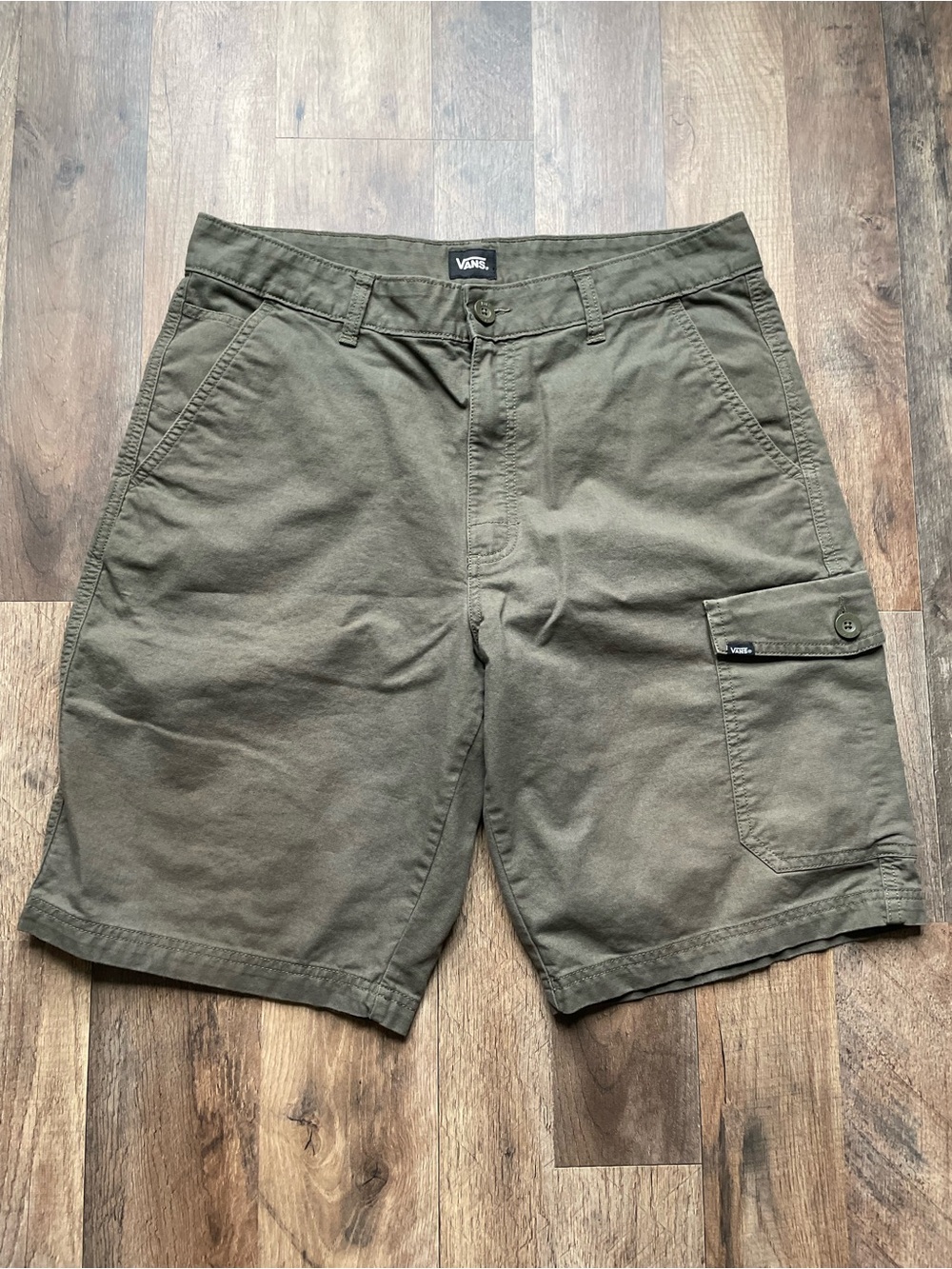 Vans Olive Cargo Shorts with Side Pocket
